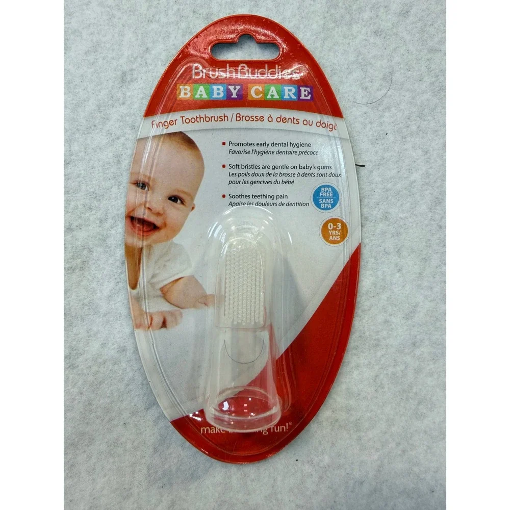 Brush Buddies Baby Care Finger Toothbrush Clear Soft Bristle 0-3 Years 00515-144